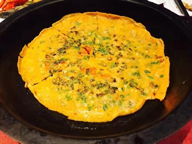 Lobster cheese pancakes