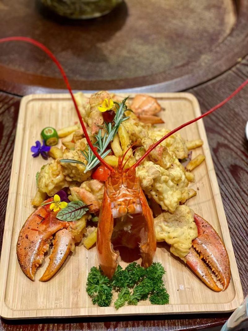 Lobster with salt and pepper
