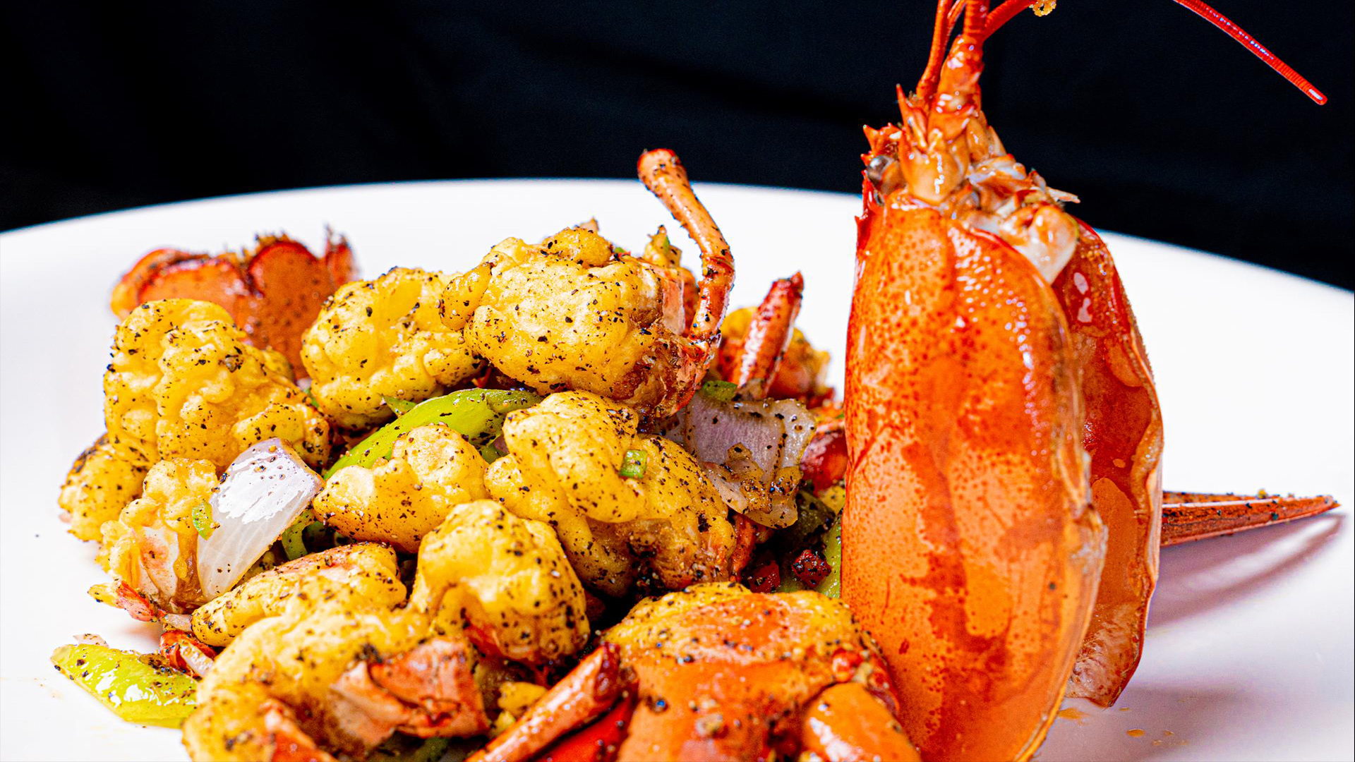 Lobster with salt and pepper